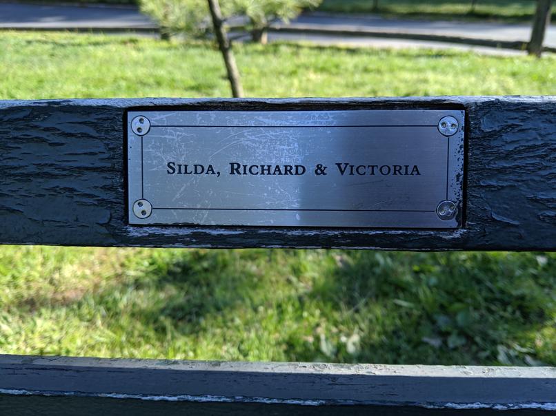 I saw this bench in Central Park