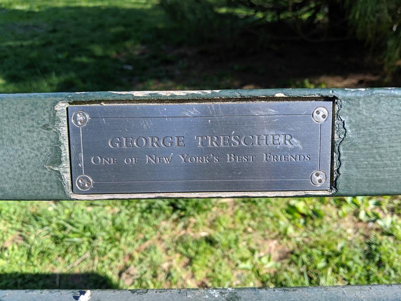 I saw this bench in Central Park