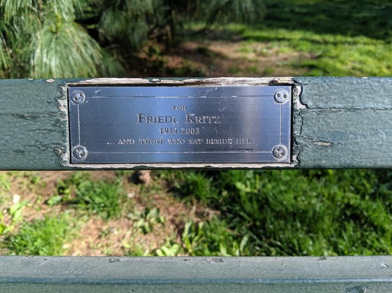 I saw this bench in Central Park