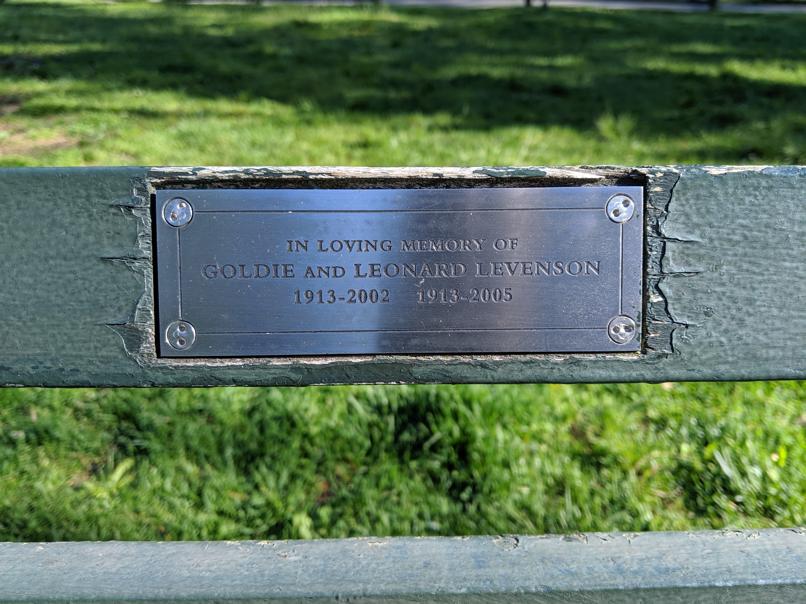 I saw this bench in Central Park