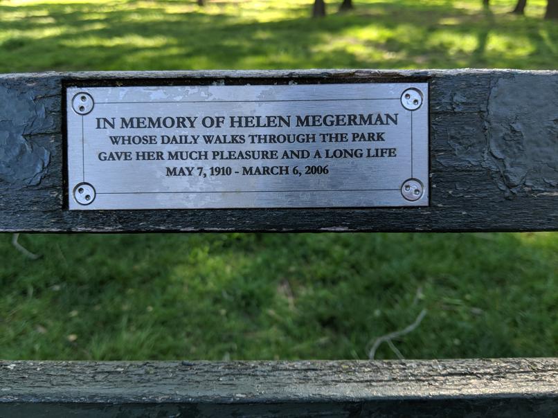 I saw this bench in Central Park