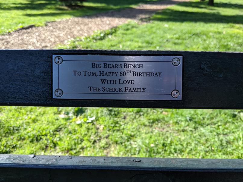 I saw this bench in Central Park