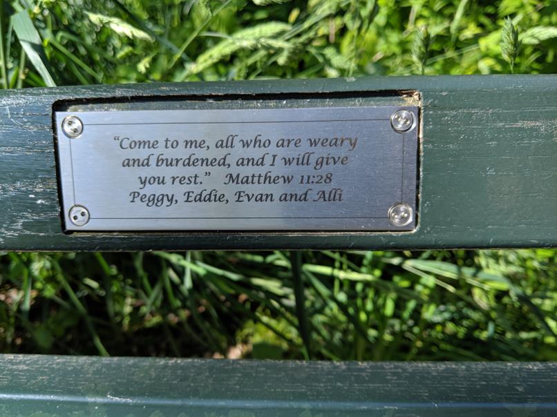 I saw this bench in Central Park