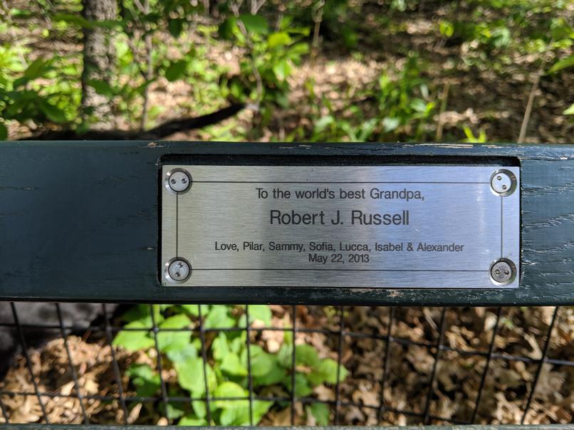 I saw this bench in Central Park