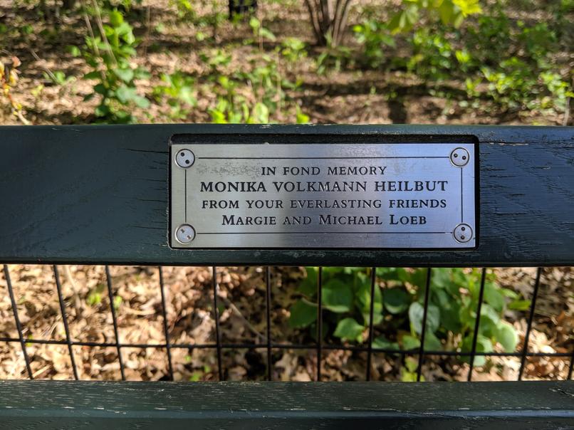 I saw this bench in Central Park