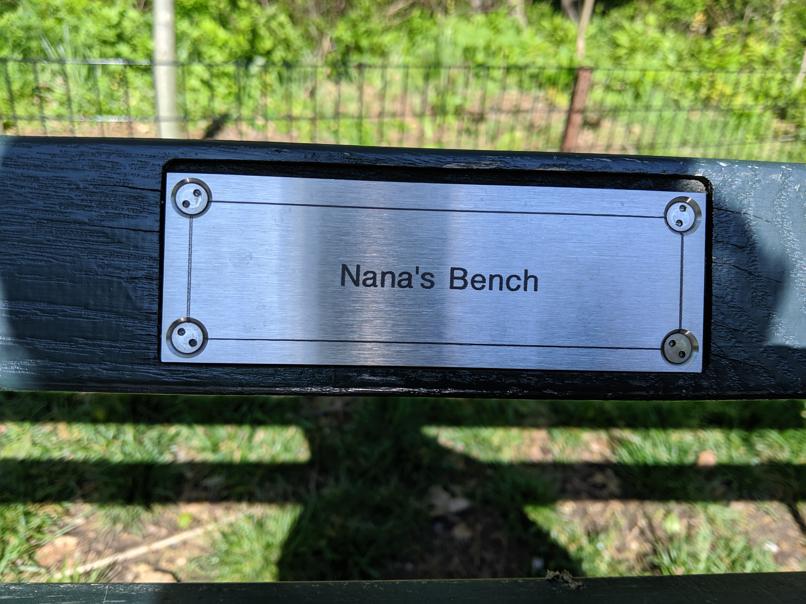 I saw this bench in Central Park