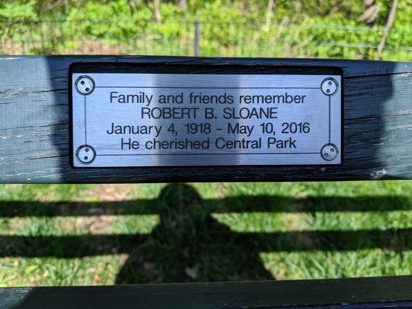 I saw this bench in Central Park