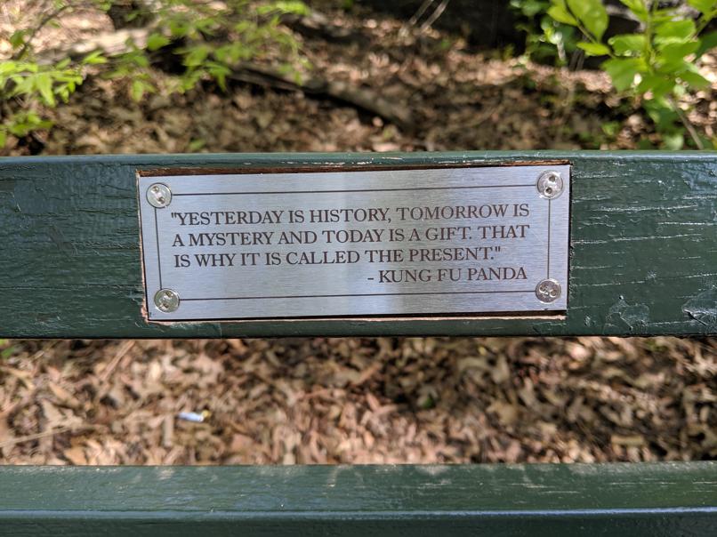 I saw this bench in Central Park