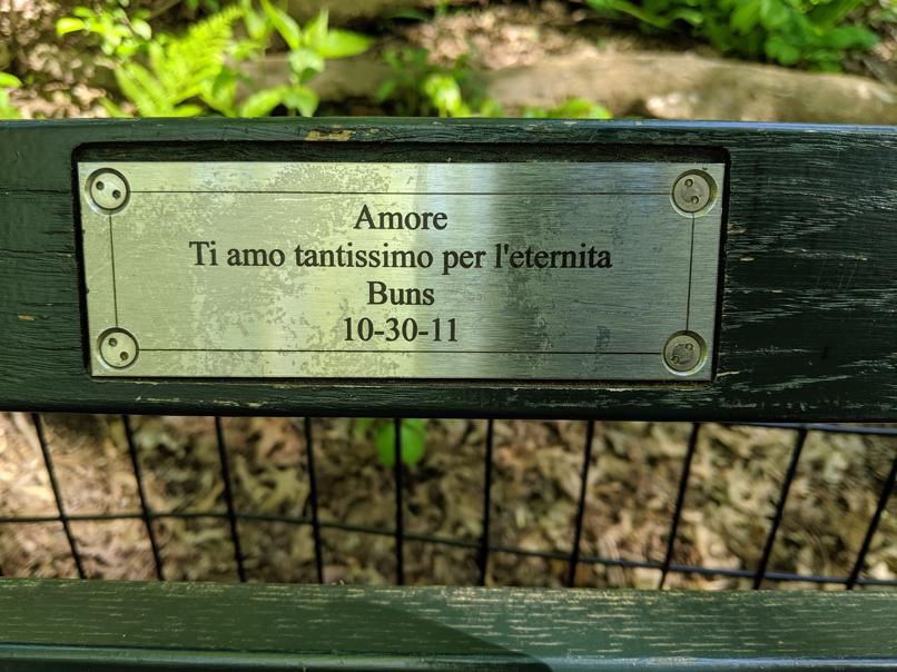 I saw this bench in Central Park