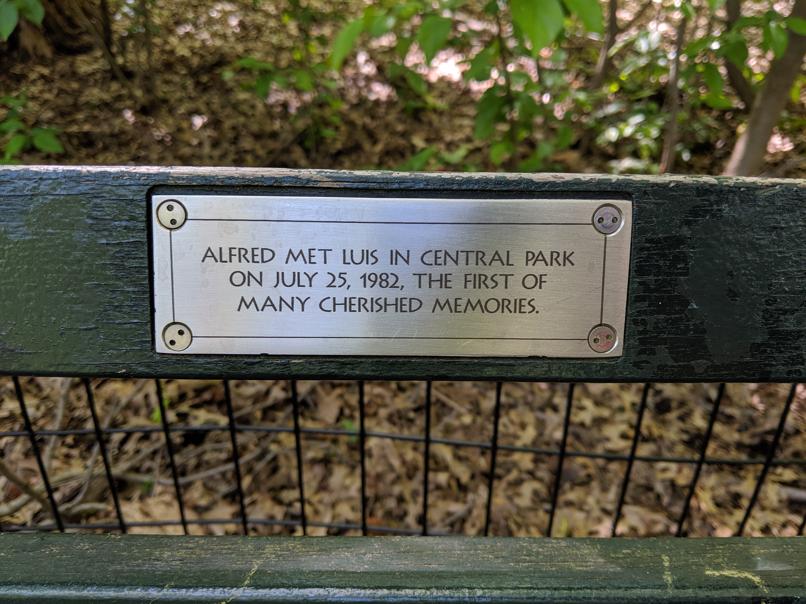 I saw this bench in Central Park