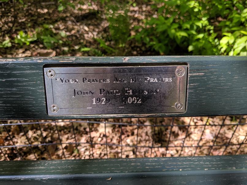 I saw this bench in Central Park