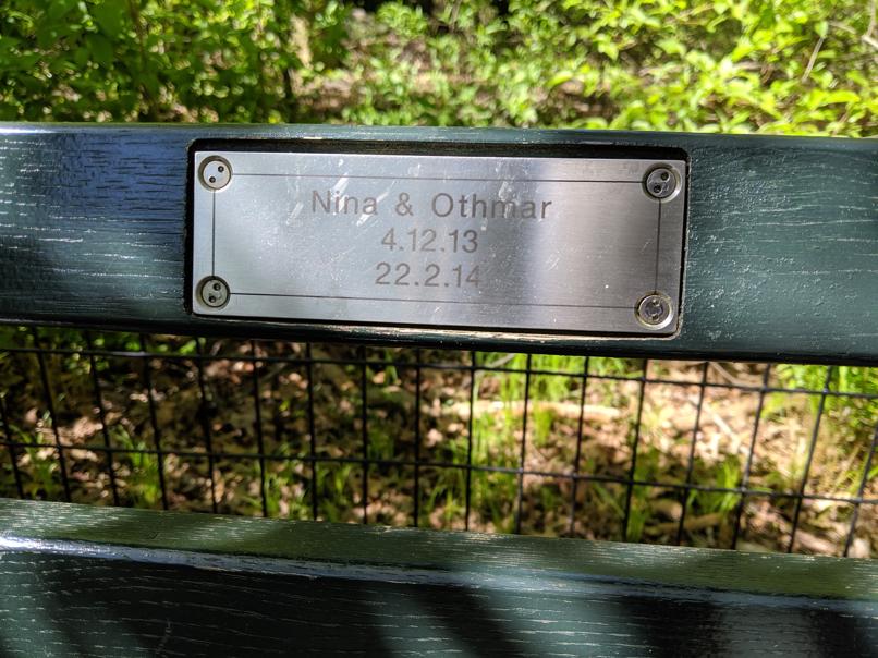 I saw this bench in Central Park