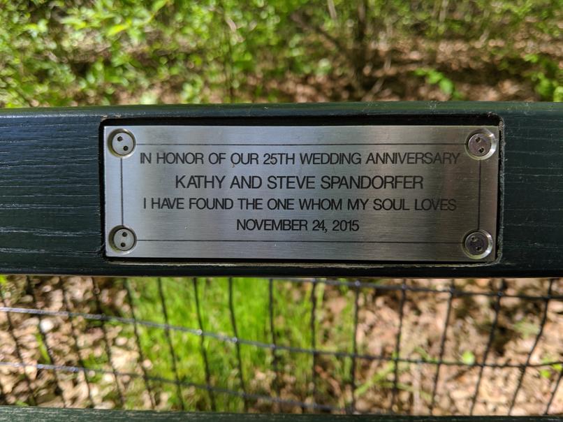 I saw this bench in Central Park