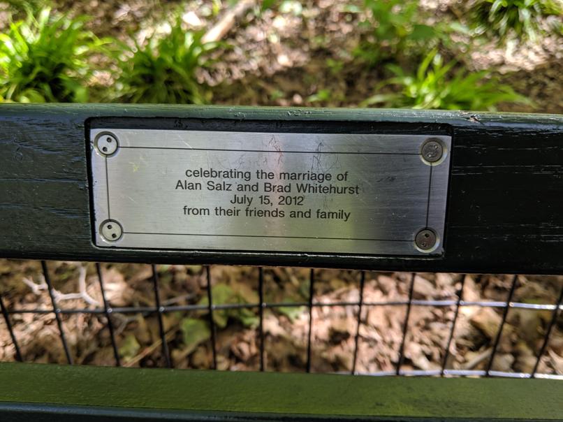 I saw this bench in Central Park