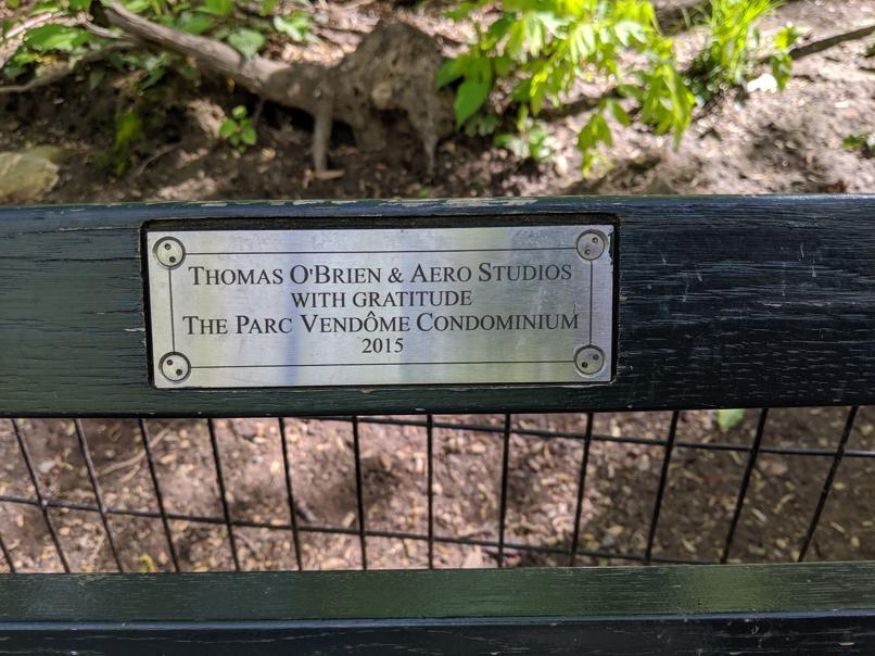 I saw this bench in Central Park