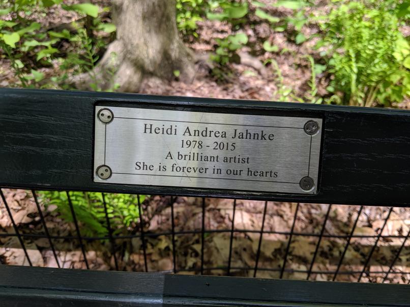 I saw this bench in Central Park