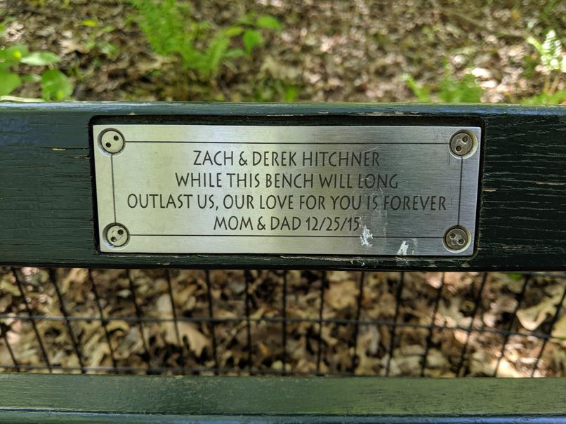 I saw this bench in Central Park