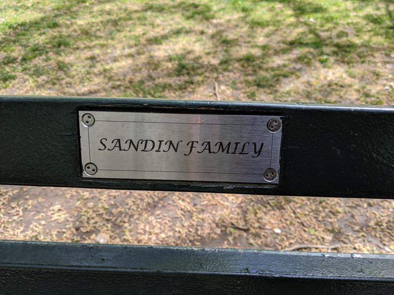 I saw this bench in Central Park