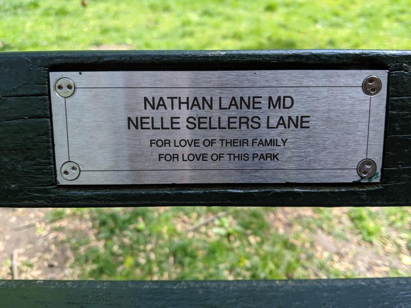 I saw this bench in Central Park