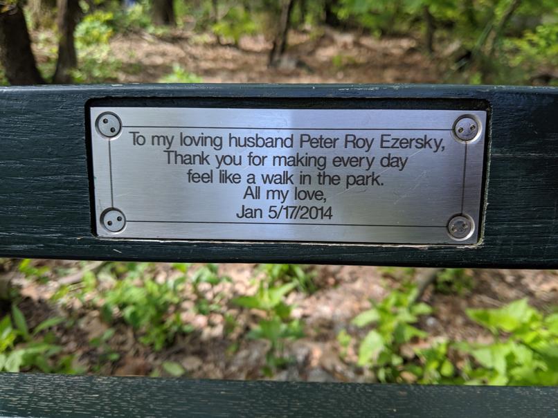 I saw this bench in Central Park