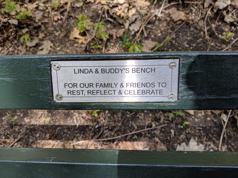 I saw this bench in Central Park