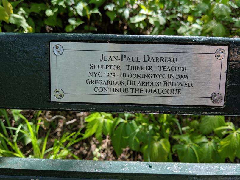 I saw this bench in Central Park