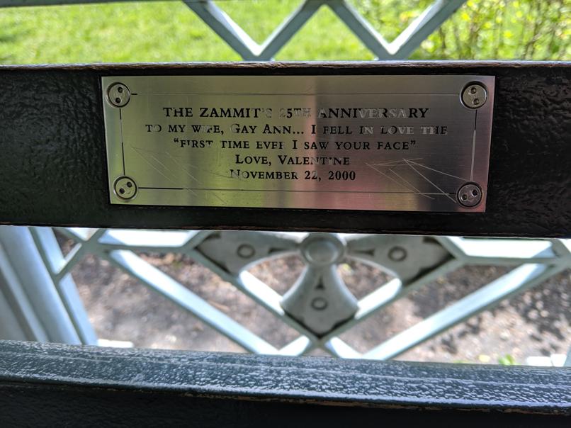 I saw this bench in Central Park