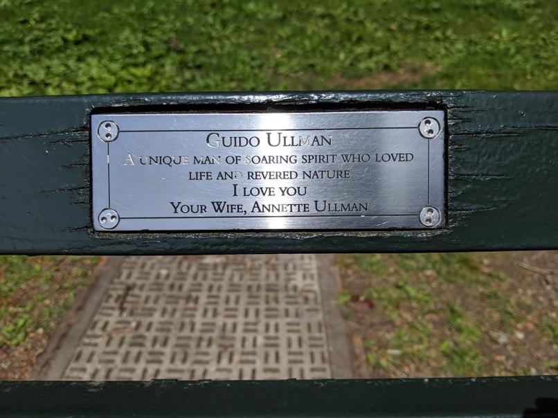 I saw this bench in Central Park