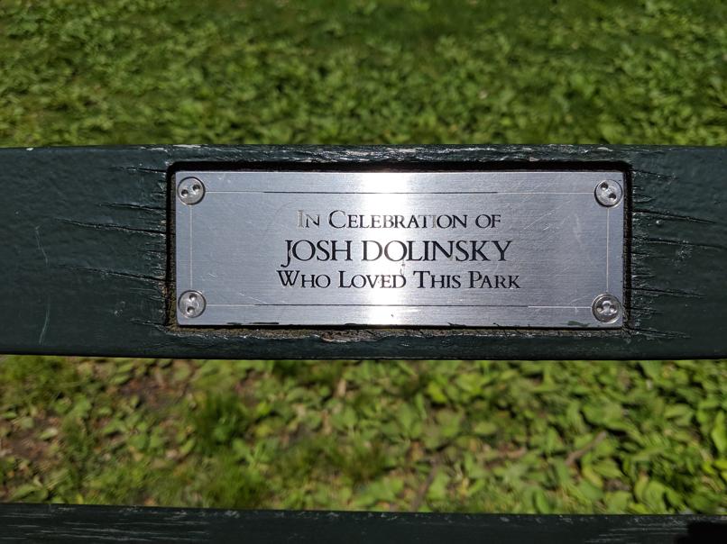 I saw this bench in Central Park