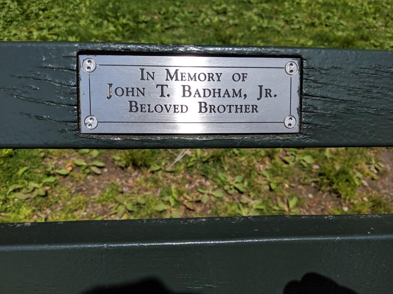 I saw this bench in Central Park