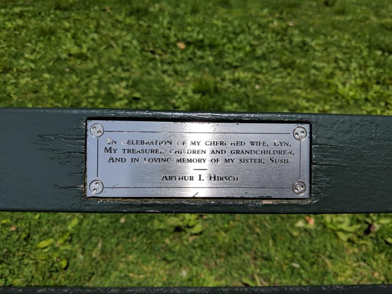 I saw this bench in Central Park