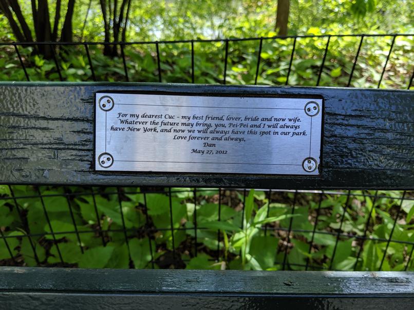 I saw this bench in Central Park