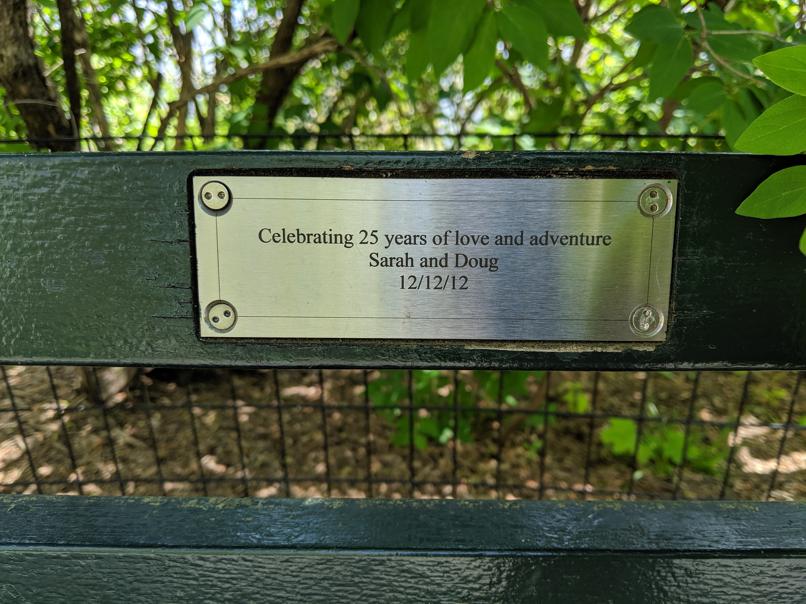 I saw this bench in Central Park