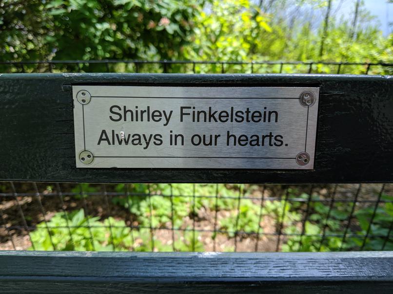 I saw this bench in Central Park