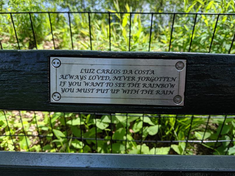 I saw this bench in Central Park