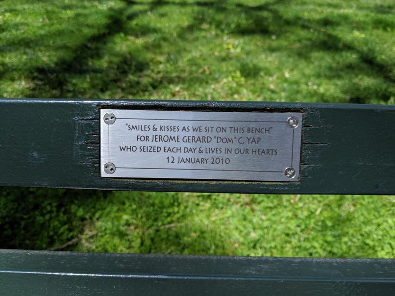 I saw this bench in Central Park