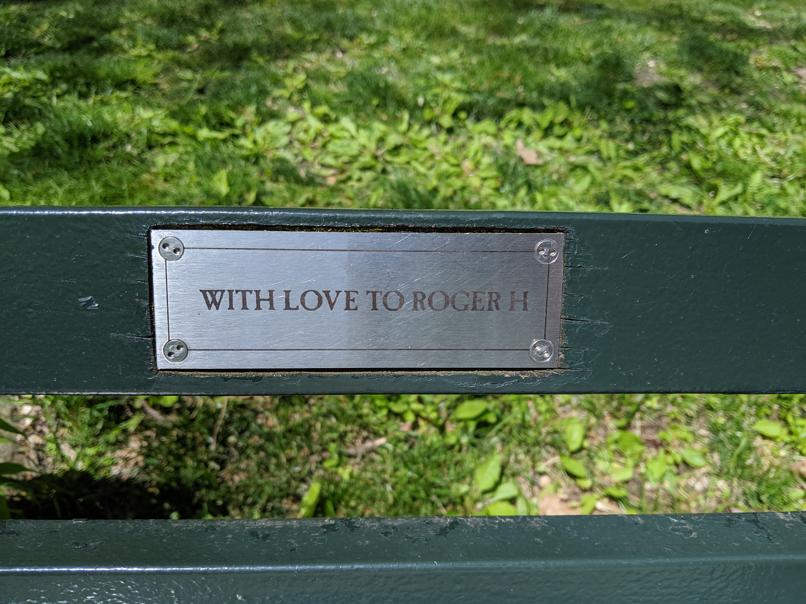 I saw this bench in Central Park