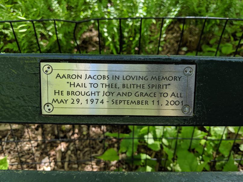 I saw this bench in Central Park