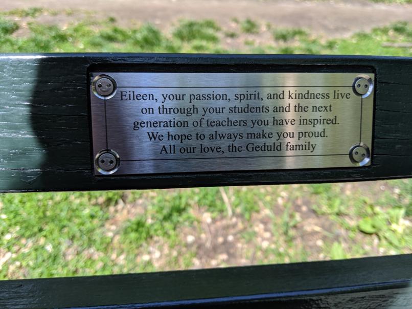 I saw this bench in Central Park