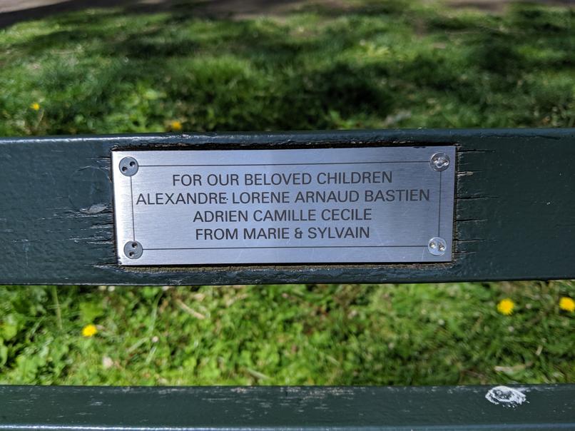 I saw this bench in Central Park