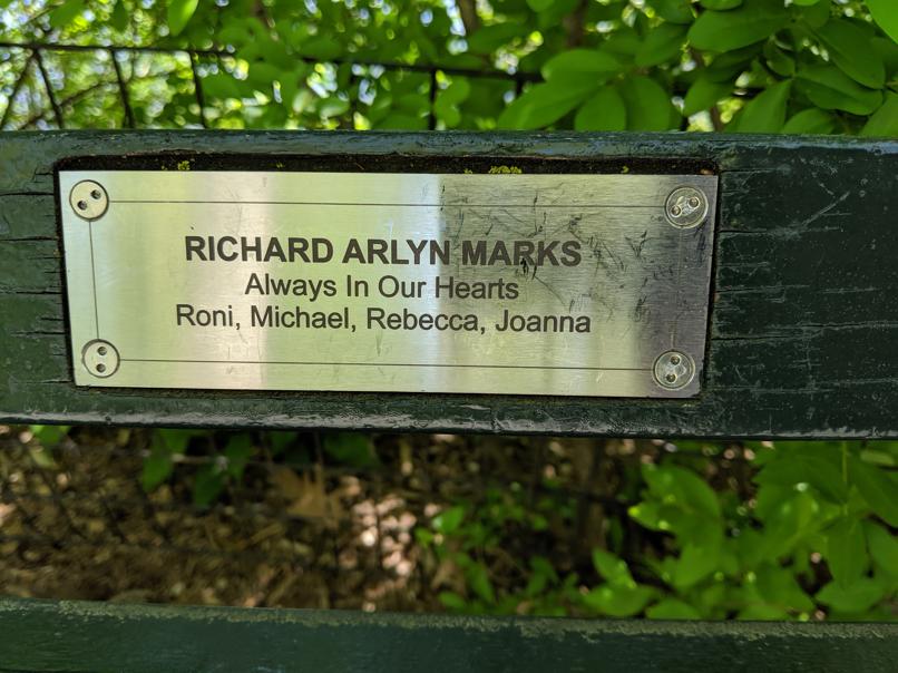 I saw this bench in Central Park