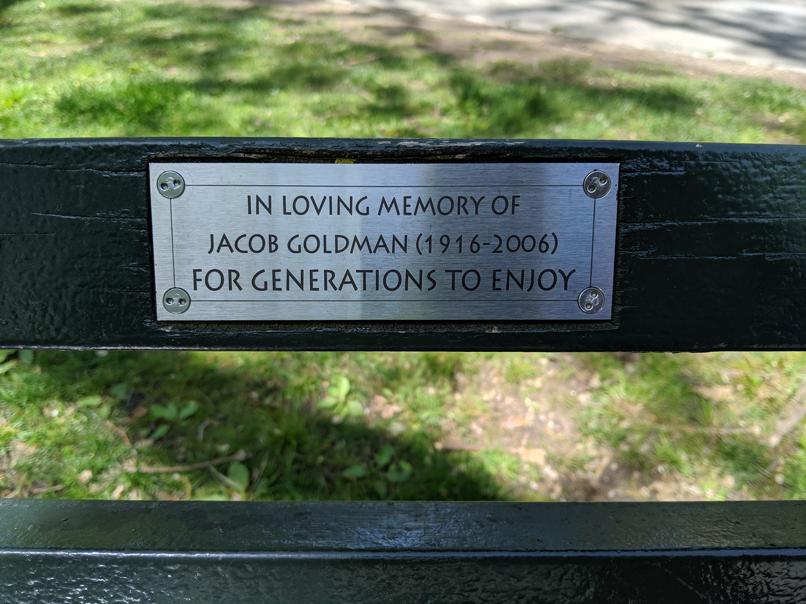 I saw this bench in Central Park