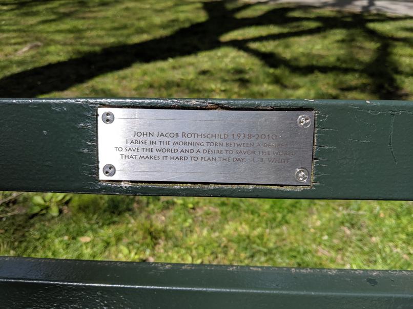 I saw this bench in Central Park