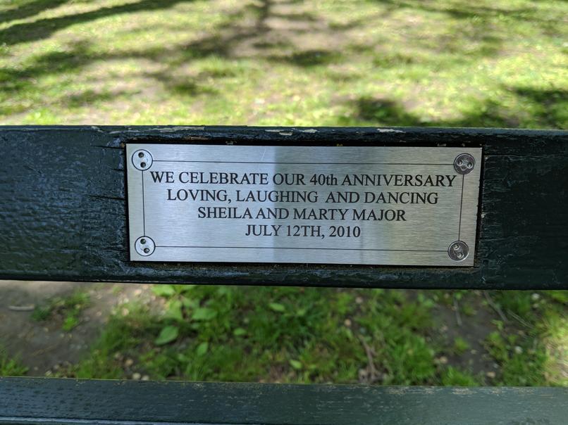 I saw this bench in Central Park