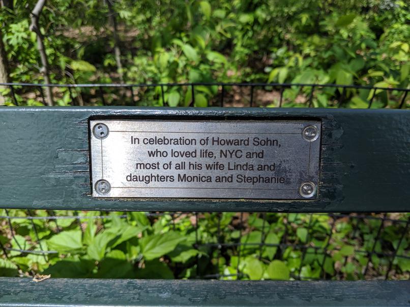 I saw this bench in Central Park