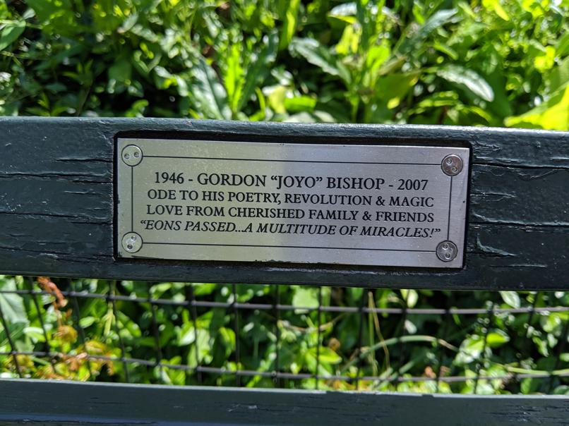 I saw this bench in Central Park