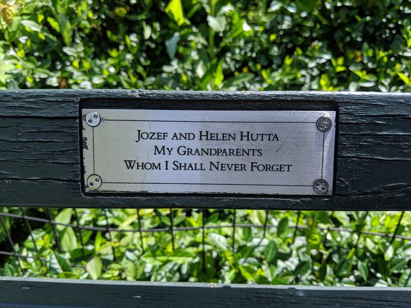 I saw this bench in Central Park