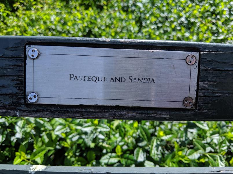 I saw this bench in Central Park