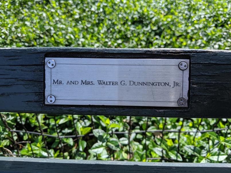 I saw this bench in Central Park