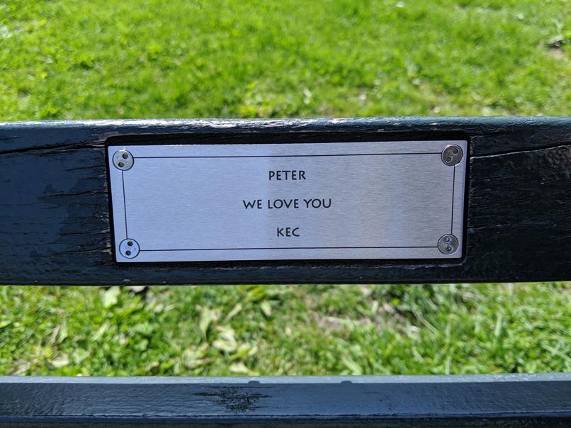 I saw this bench in Central Park